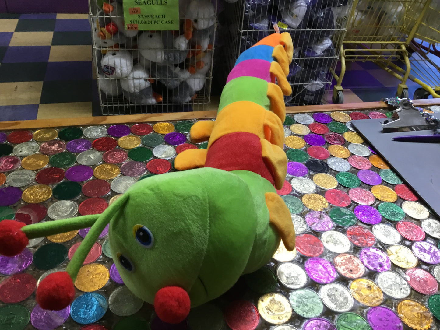 MEDIUM COLORFUL CATERPILLAR 80CM