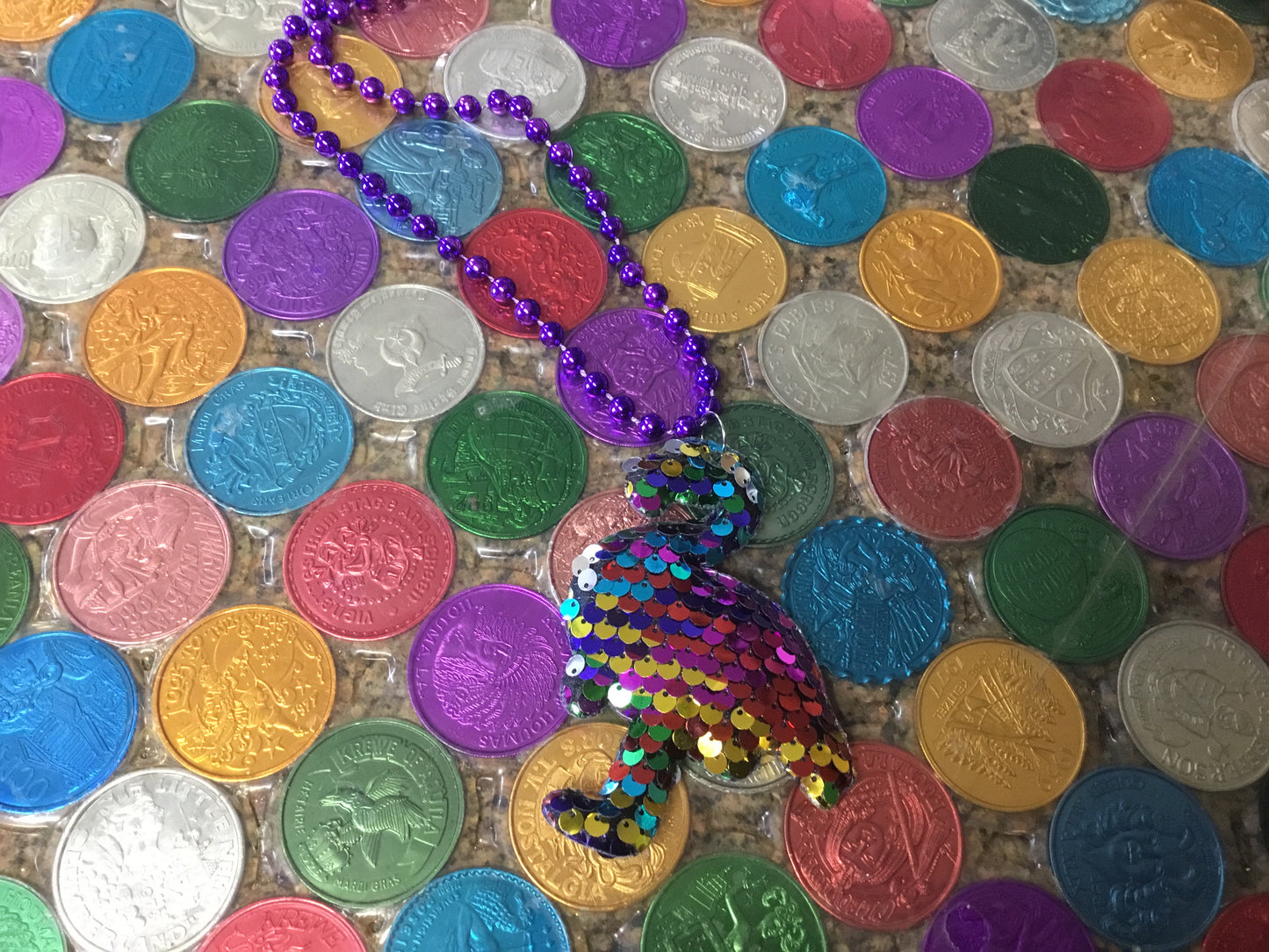SEQUIN FLAMINGO 33"