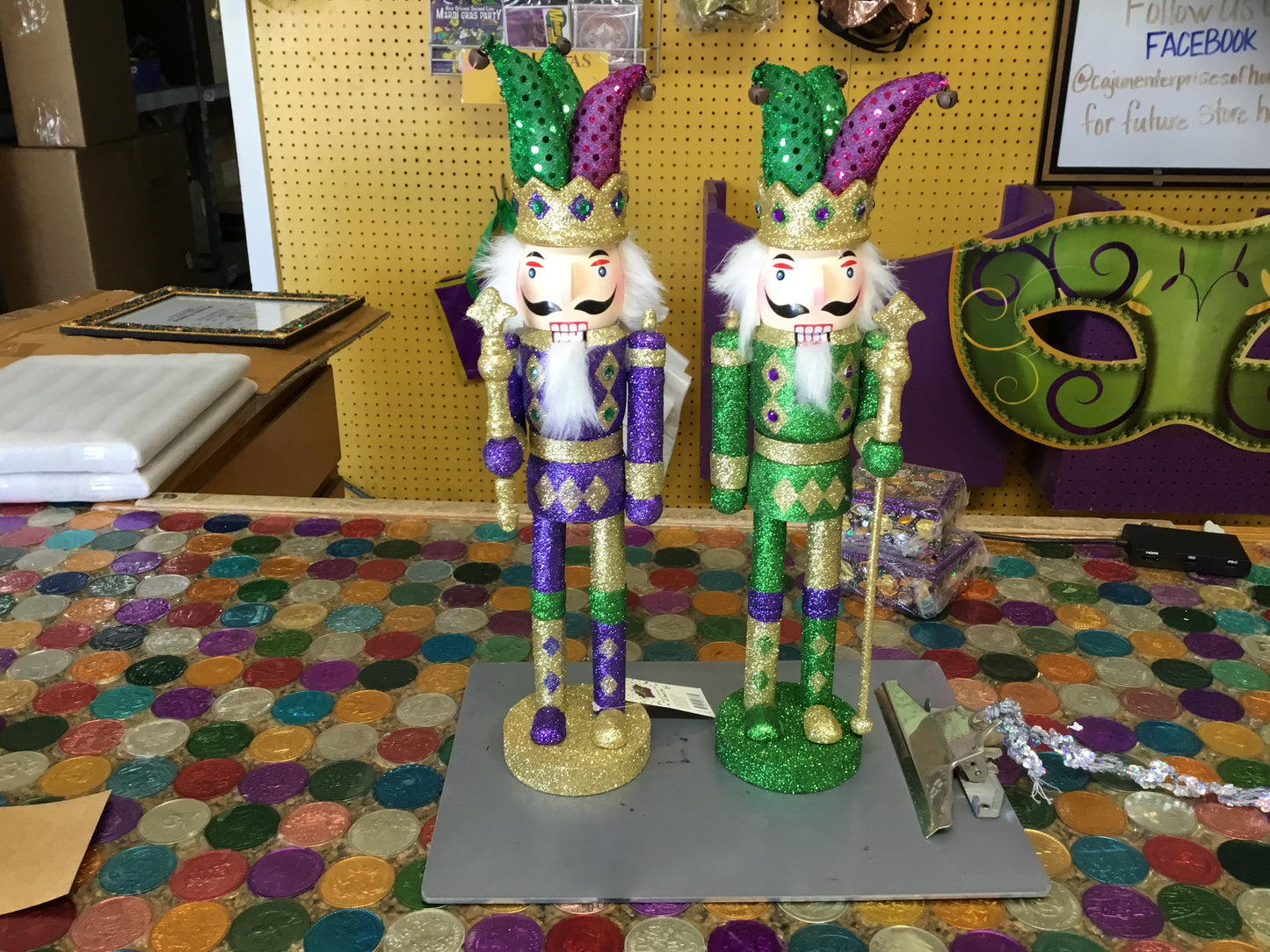 GLITTER MARDI GRAS NUTCRACKER
