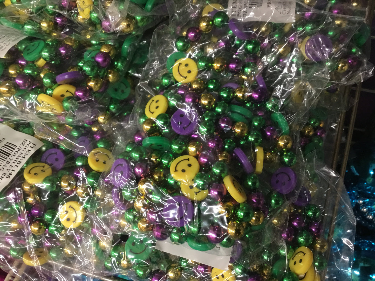 MARDI GRAS SMILEY BRACELET