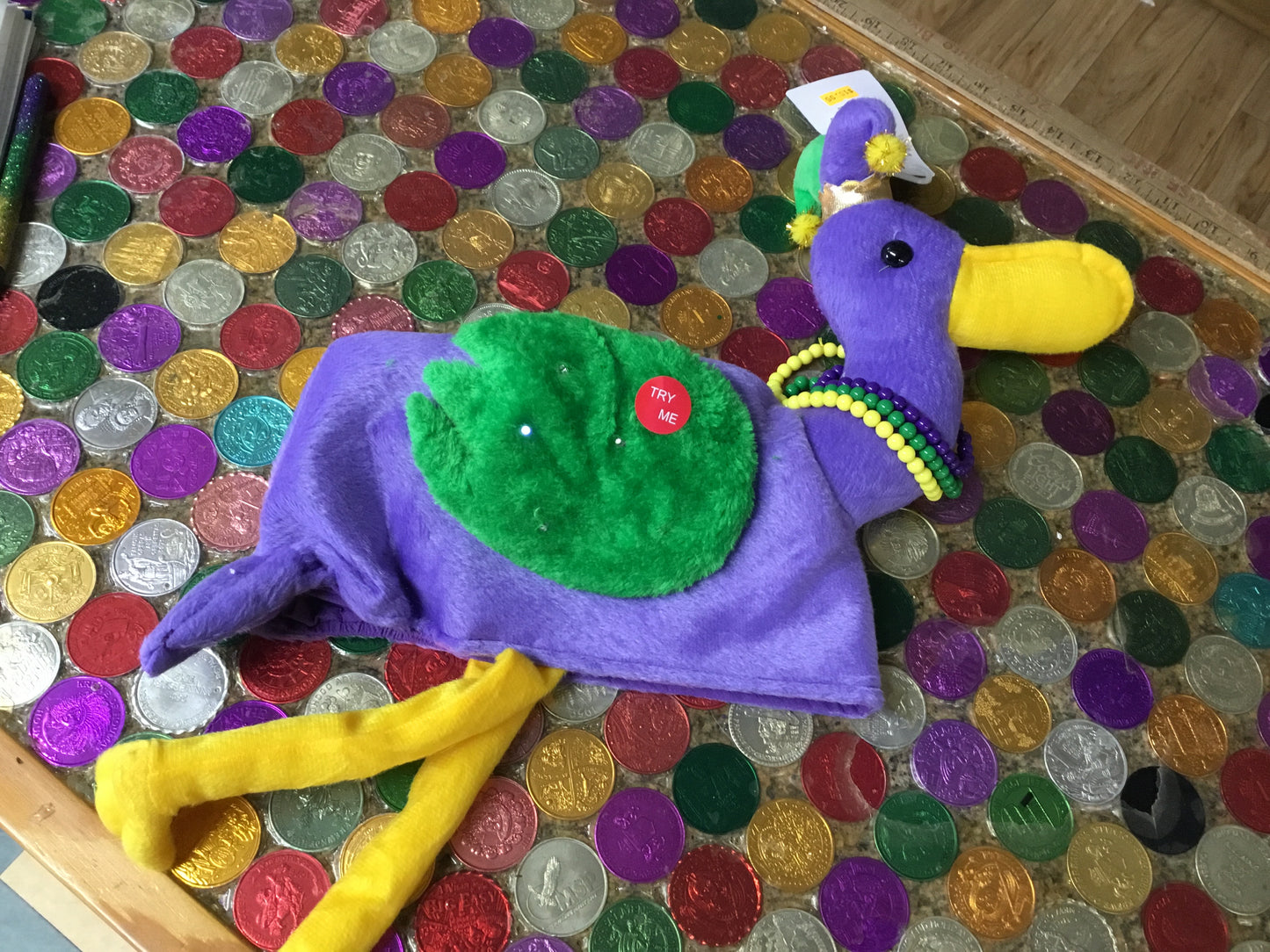 MARDI GRAS PELICAN WINGS FLAP LIGHT UP HAT