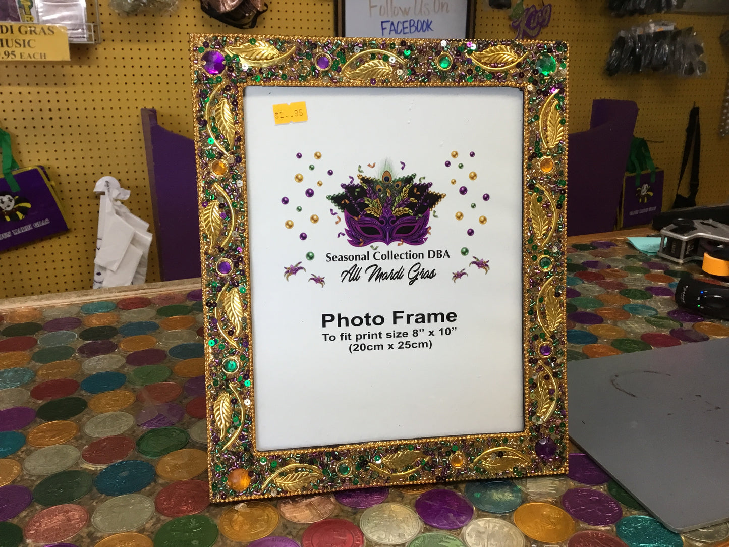 GOLD LEAF AND JEWEL 8 X 10 FRAME