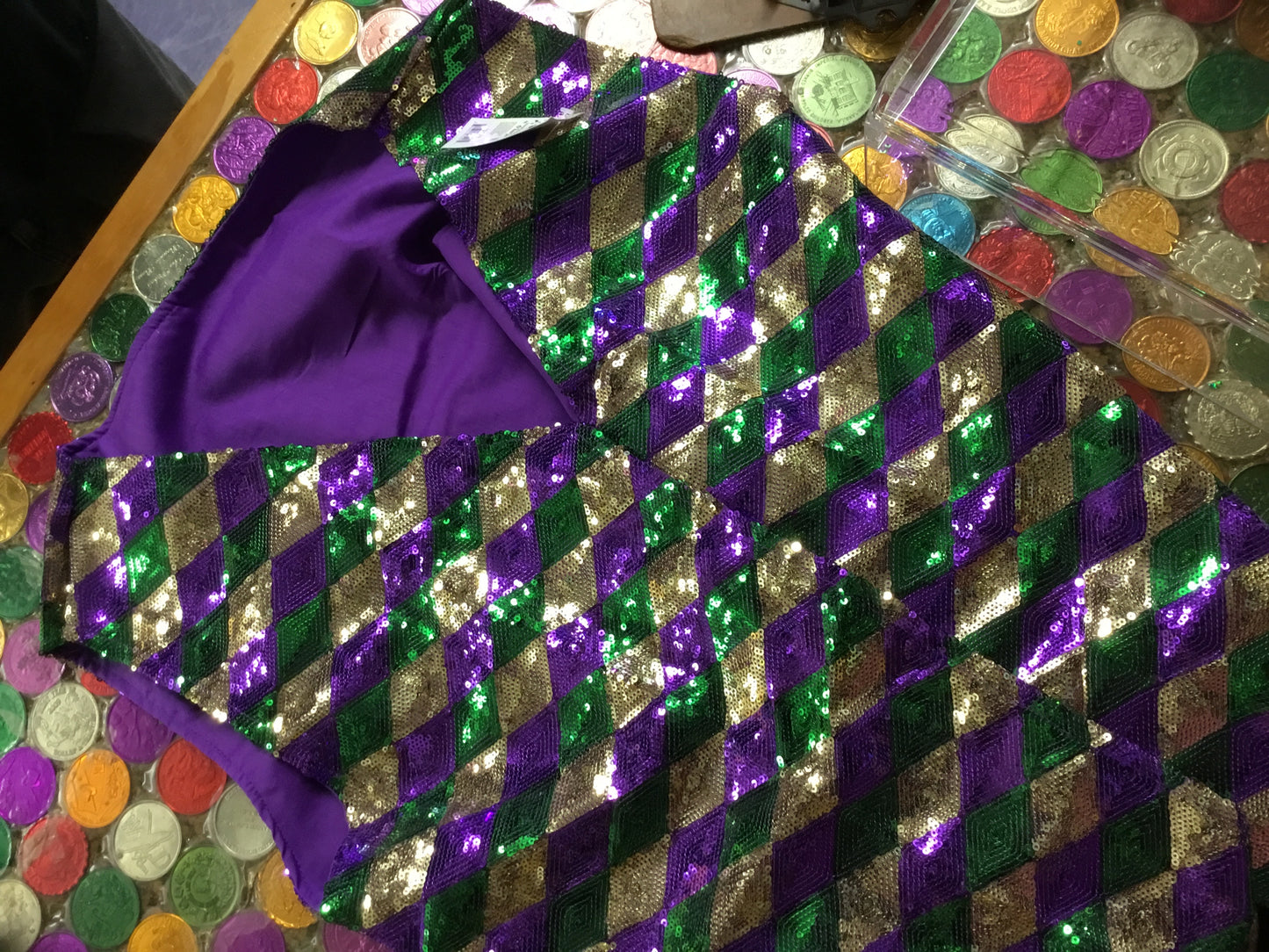 SEQUIN HARLEQUIN VEST