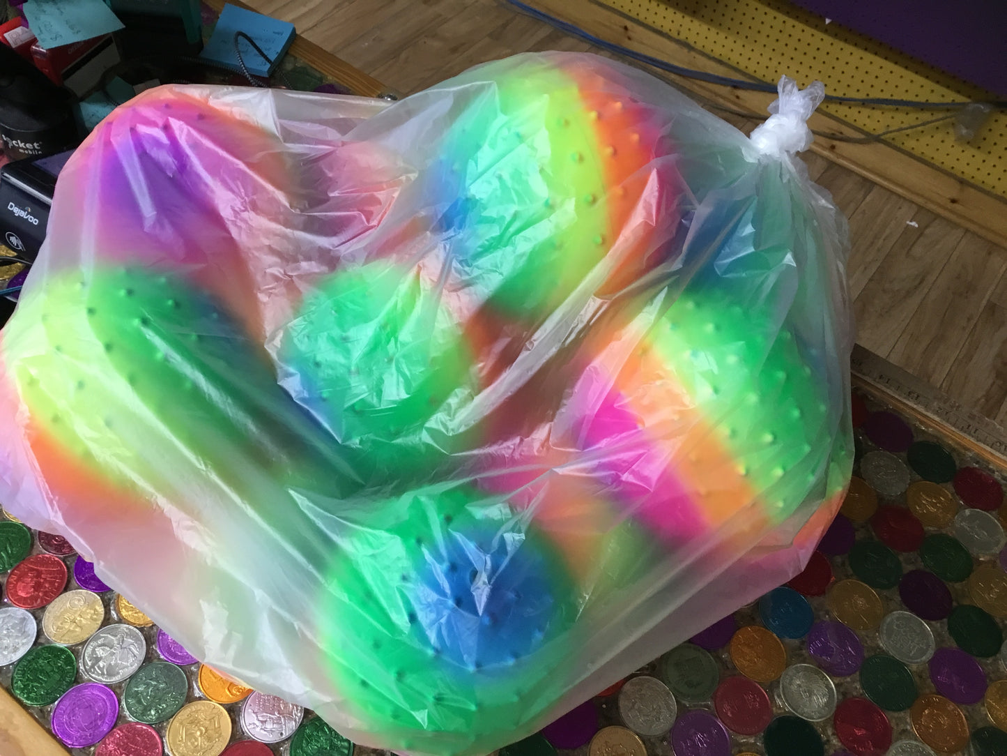 CASE 5" RAINBOW KNOBBY BALL 50 PCS