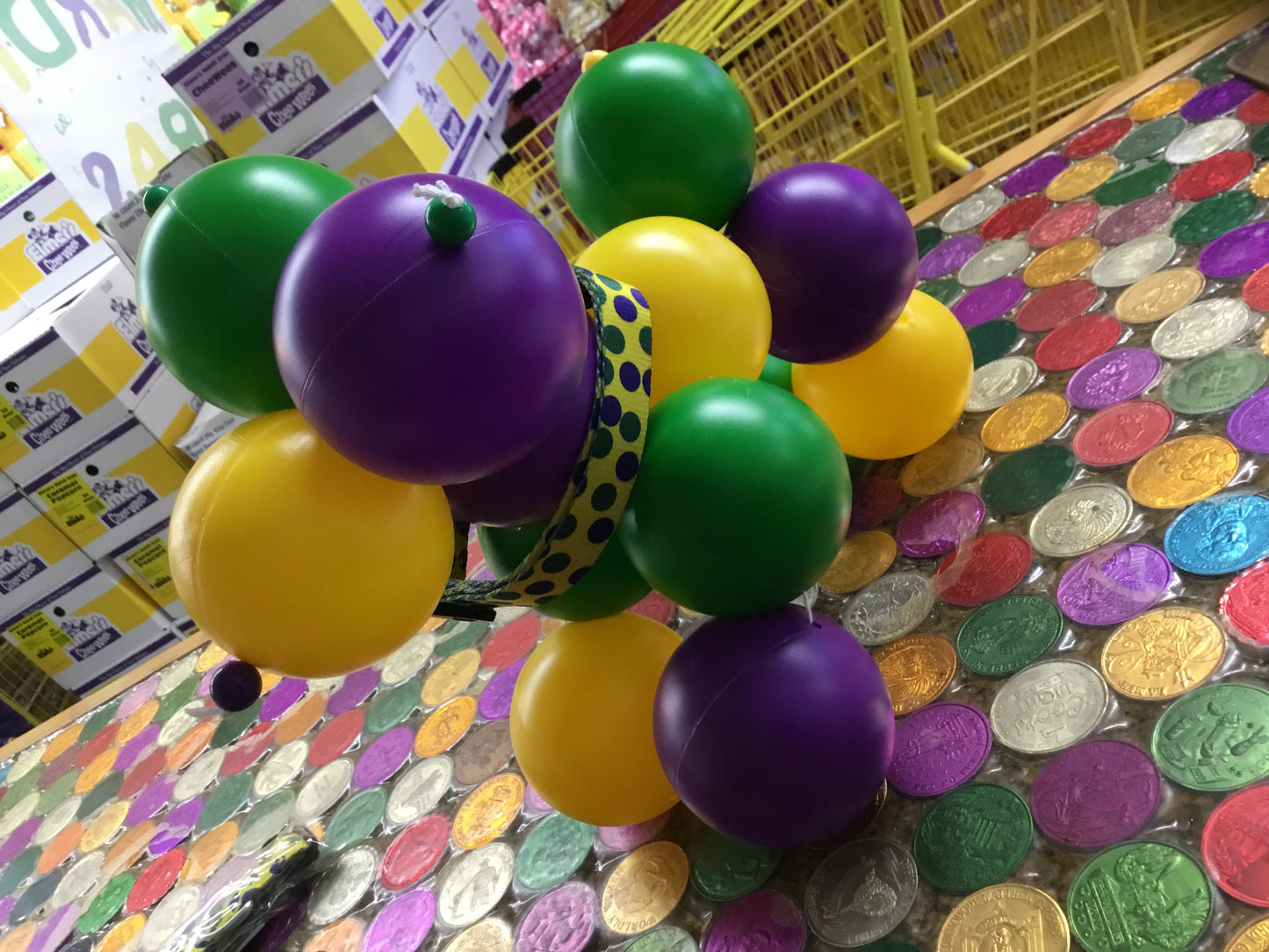 MARDI GRAS YELLOW DOG COLLAR