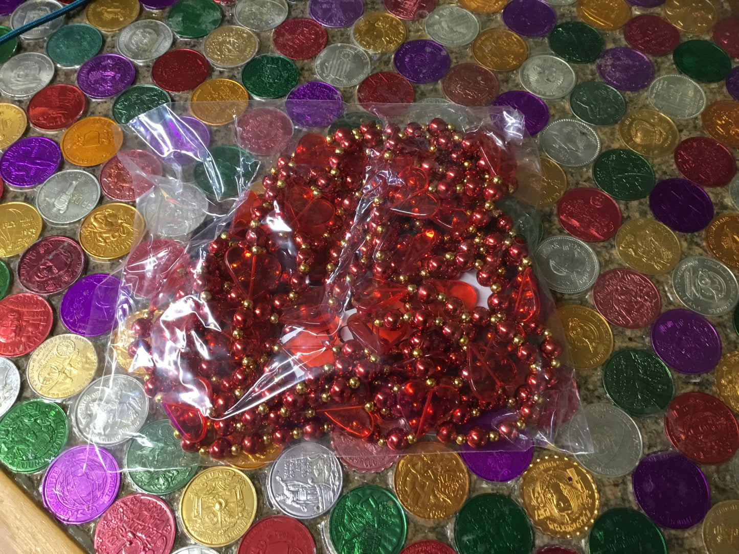 RED HEART ACRYLIC BEAD