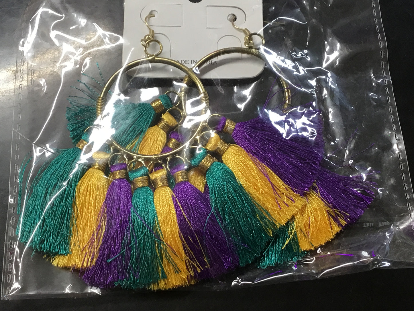 Mardi Gras Tassel Hoop Hook