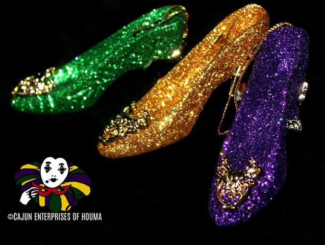 SHOES W/GLITTER ORNAMENT