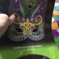 MARDI GRAS MASK PURPLE LARGE FLAG