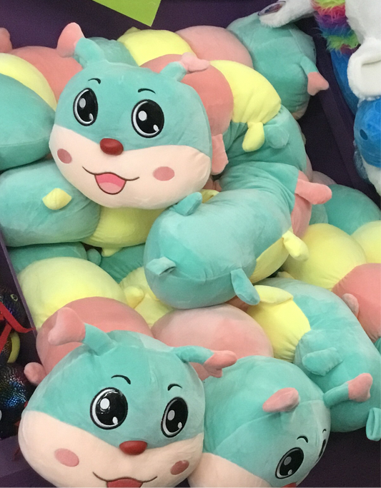MEDIUM PASTEL CATERPILLAR PLUSH