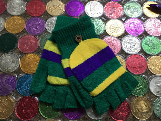 MARDI GRAS KNIT GLOVES