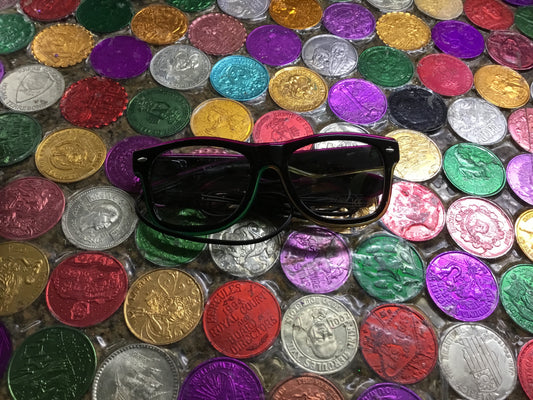 LED PURPLE, GREEN & GOLD GLASSES