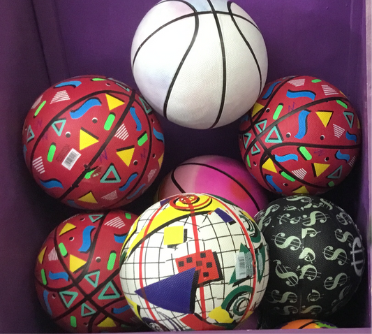 REGULATION BASKETBALL NOVELTY ASSORTMENT 9.5"