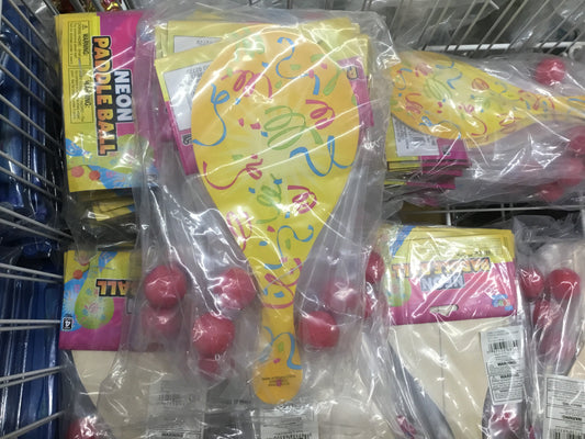 PRINTED PADDLE BALL 10"