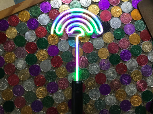 LIGHT UP NEON RAIINBOW WAND