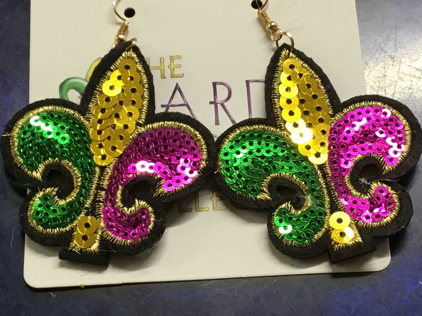 Fleur De Lis PGG Sequin Earrings