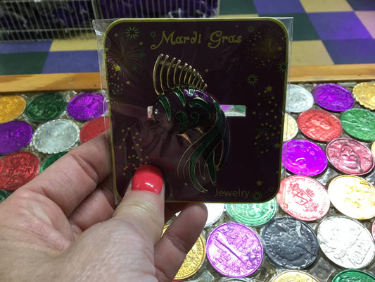 MARDI GRAS FISH PIN