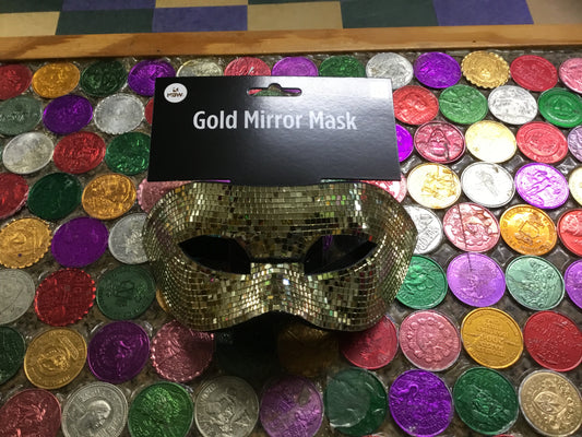 GOLD MIRROR HALF MASK