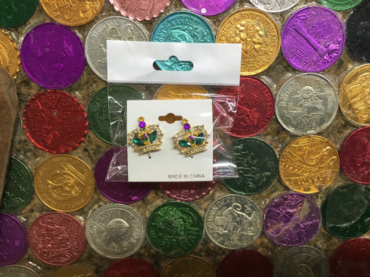 CUFF LINKS CROWN WITH STONES