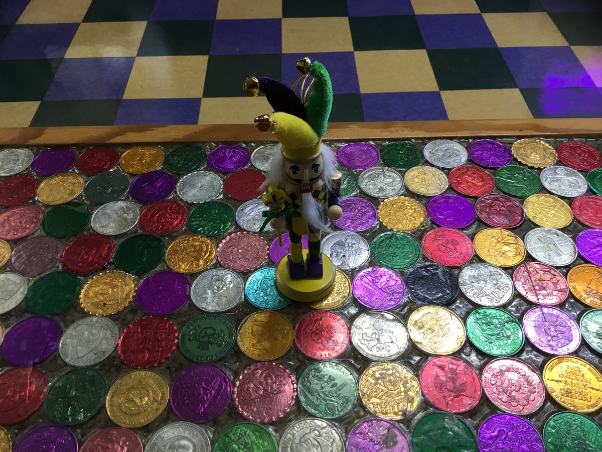 MARDI GRAS NUTCRACKER ORNAMENT 6"