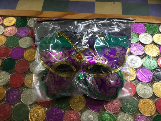 METALLIC PLASTIC BUTTERFLY MASK