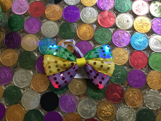 MARDI GRAS LED BOW TIE