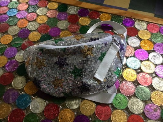 MARDI GRAS SEQUIN STAR FANNY PACK