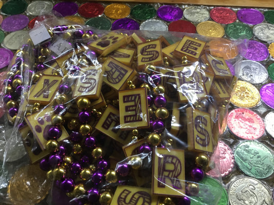 GEAUX TIGERS LETTERS BEADS