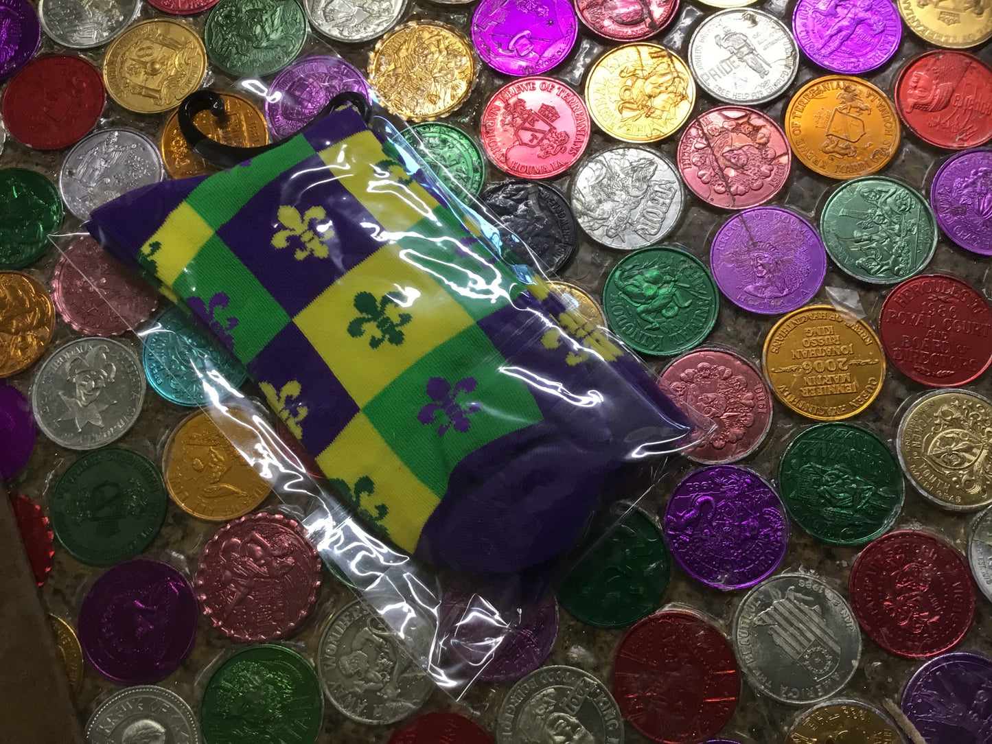 MARDI GRAS BLOCK SOCKS
