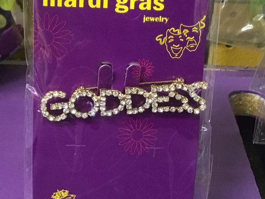 RHINESTONE GODDESS PIN