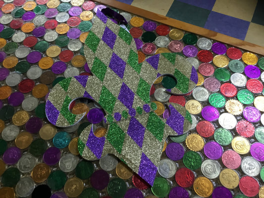 GLITTER FLEUR DE LIS DOOR HANGER
