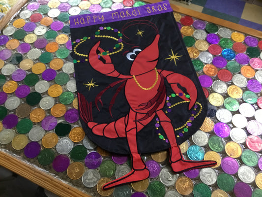 CRAZY LEG CRAWFISH GARDEN FLAG.
