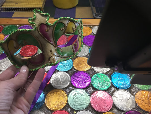 MARDI GRAS WITH GREEN & GOLD BRAID