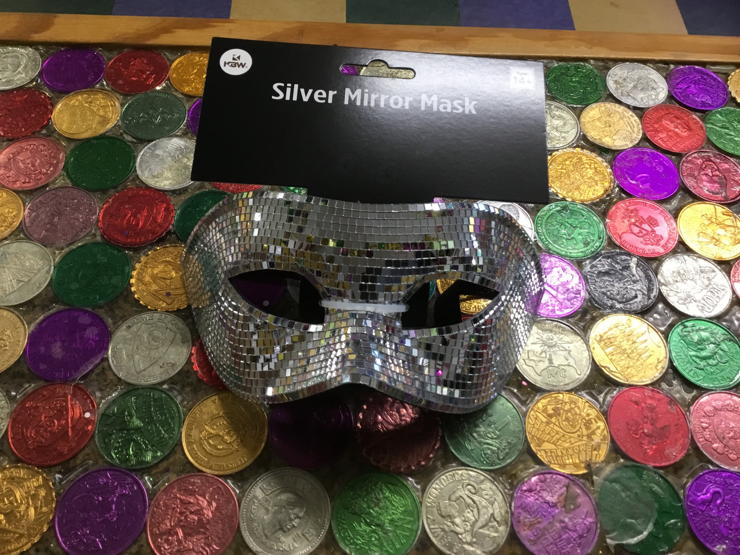 SILVER MIRROR HALF MASK