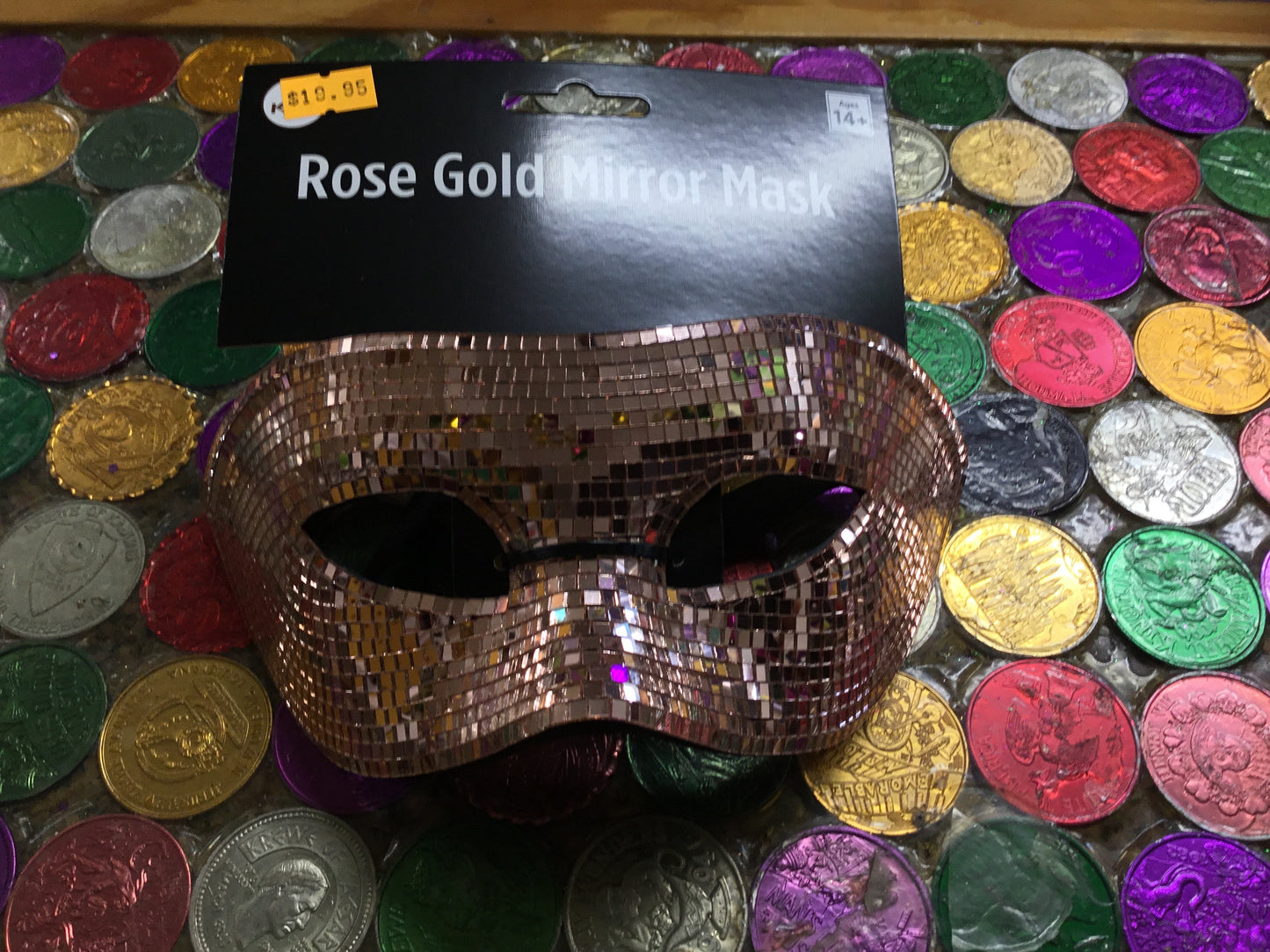 ROSE GOLD MIRROR HALF MASK