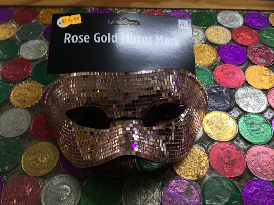ROSE GOLD MIRROR HALF MASK