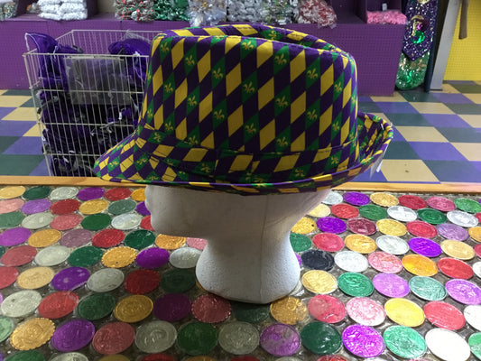 MARDI GRAS HARLEQUIN FEDORA
