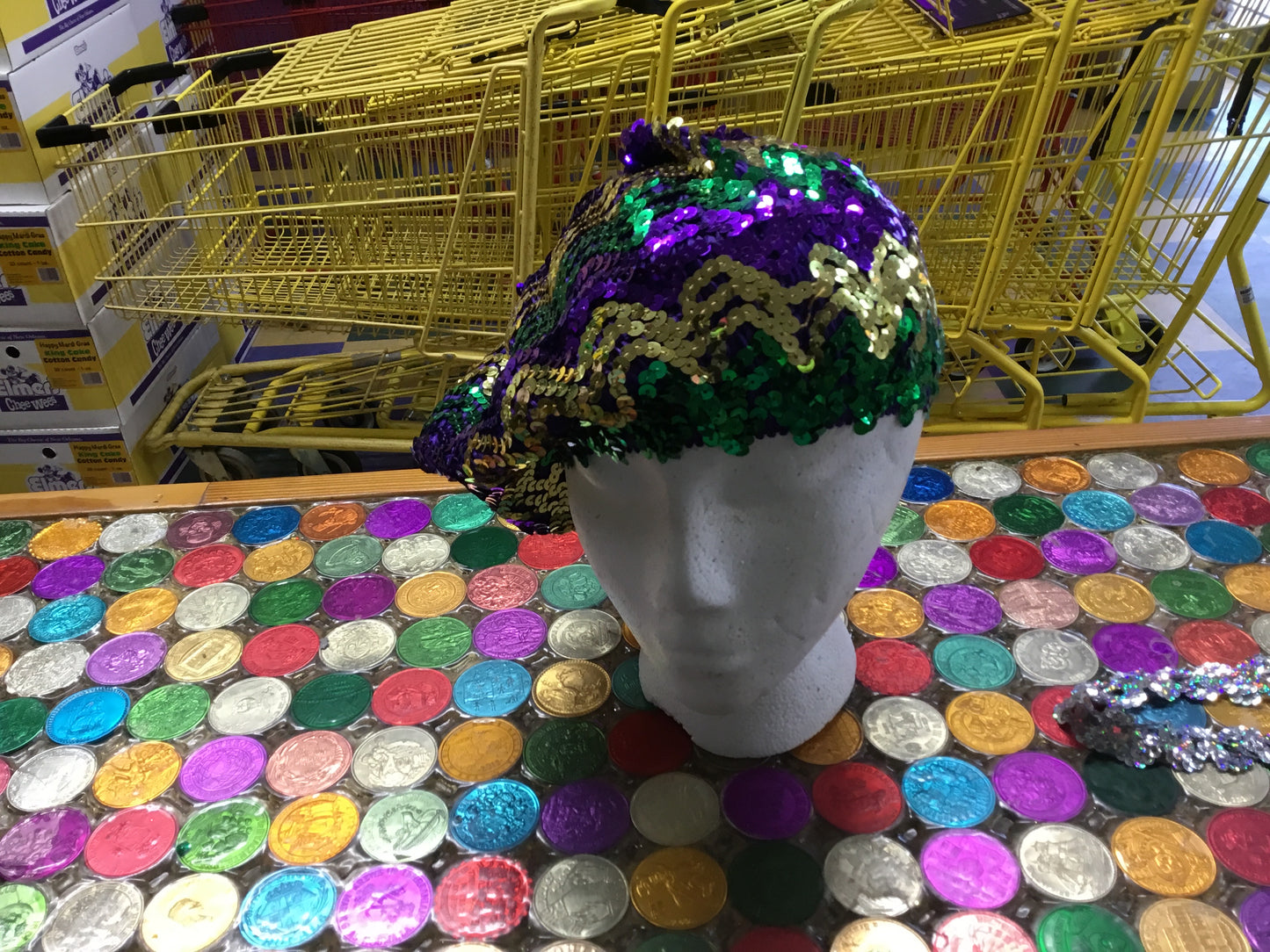 MARDI GRAS SEQUIN BERET