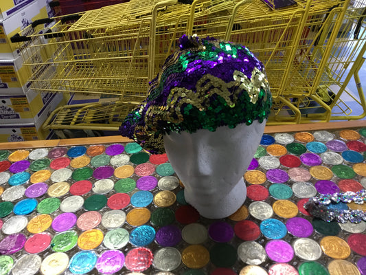 MARDI GRAS SEQUIN BERET