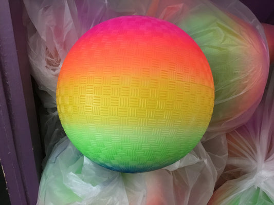 SACK RAINBOW DODGE BALL 9" 7 PCS