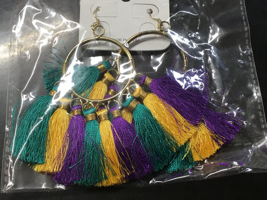 Mardi Gras Tassel Hoop Hook
