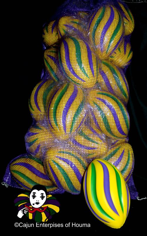 MARDI GRAS TWIST FOOTBALL SACK 25 PCS