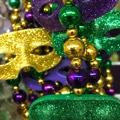 PURPLE, GREEN & GOLD GLITTER MASK BEAD