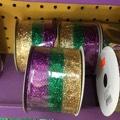 MARDI GRAS METALLIC GLITTER RIBBON