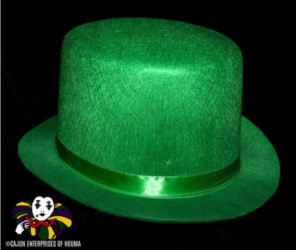 GREEN FELT TOP HAT