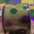 MARDI GRAS DOTS 2.5" X 10 YD