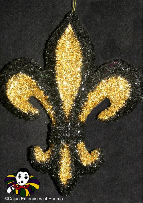 10"X 8" TINSEL FLEUR DE LIS