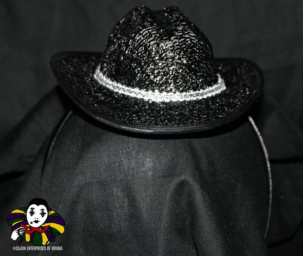 MINI BLACK COWBOY W/ SILVER TRIM