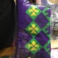 PURPLE, GRN & GLD DIAMOND W/FDL SOCKS MEN