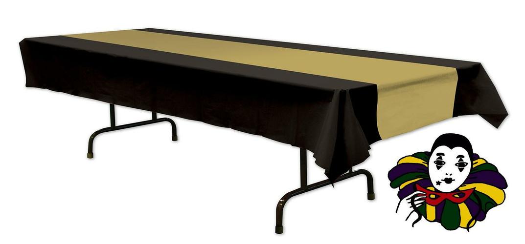 BLACK/GOLD TABLECOVER